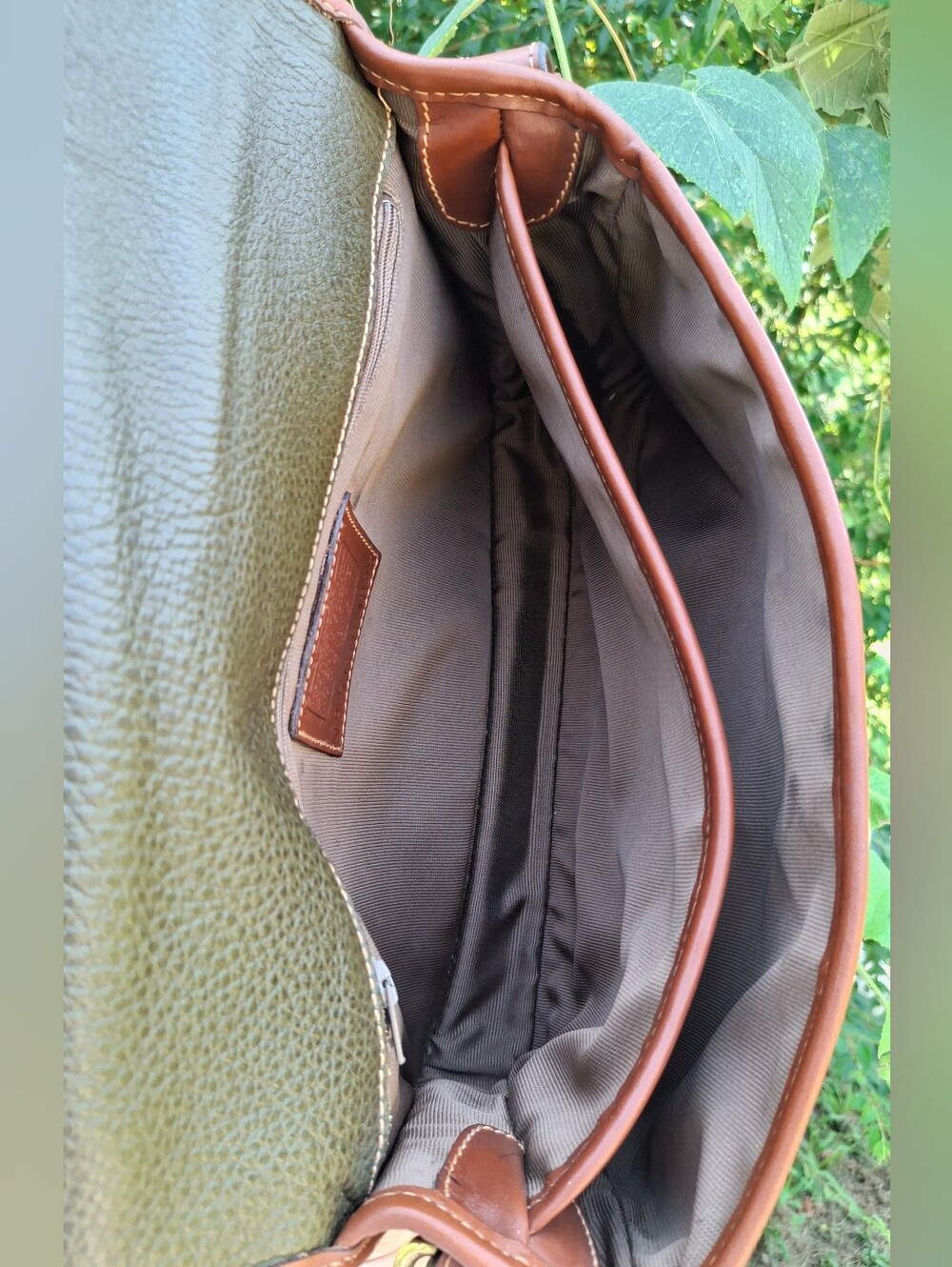 VTG 1995 Coach Glenwood Sheridan Olive/British Tan Shoulder/Crossbody Bag #4225 - Picture 13 of 16